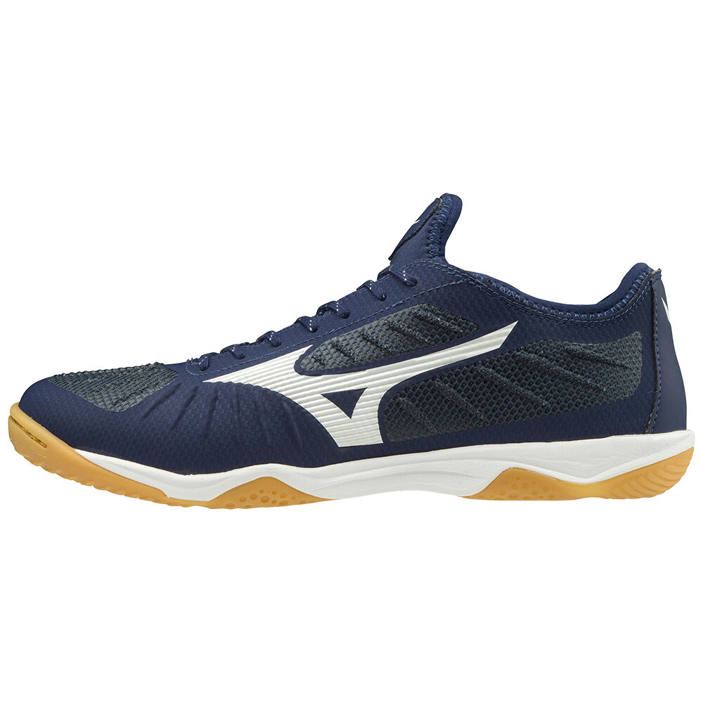 Mizuno Rebula Sala Elite Indoor Férfi Focicipő Kék/Fehér ECM607892